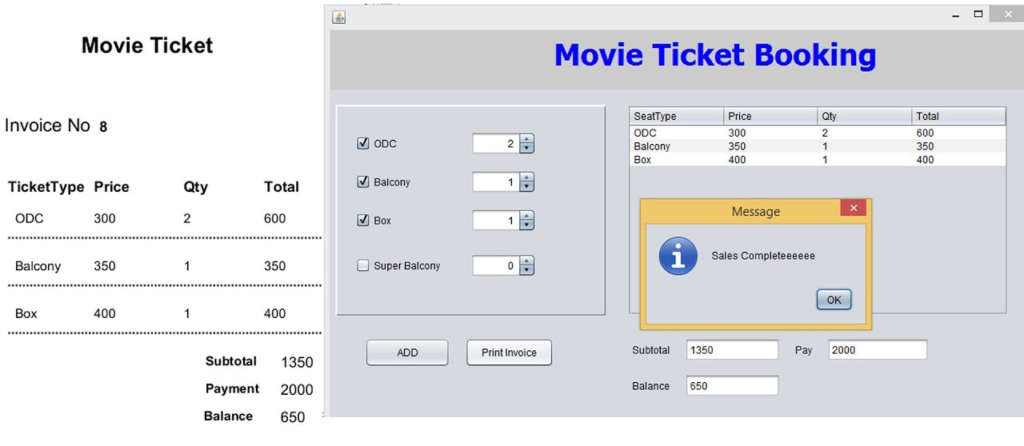 Movie Ticket Booking System in Java mysql - Tutusfunny