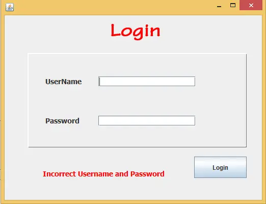 Login Form Using Timer in Java - Tutusfunny