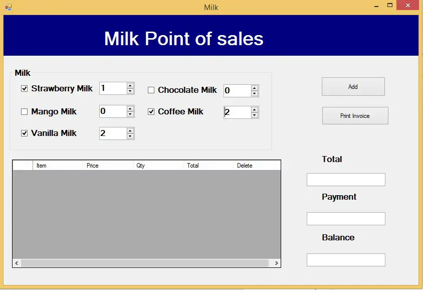 Milk Inventory System with Print Receipt Tutusfunny