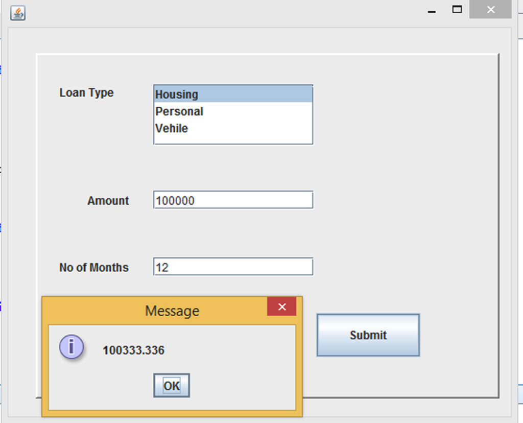 Java Loan Calculaion Project Tutusfunny