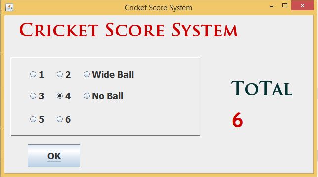 Cricket Score System using Java - Tutusfunny