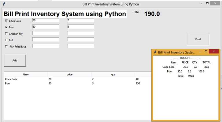 Inventory Management System using Python GUI - Tutusfunny