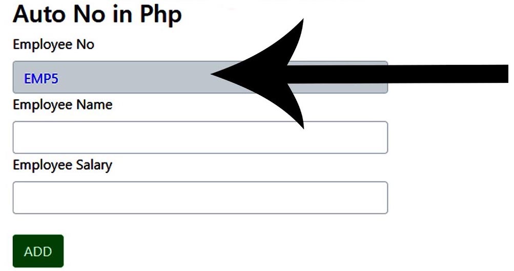 php auto generate number